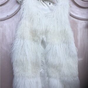 White Faux Fur Vest